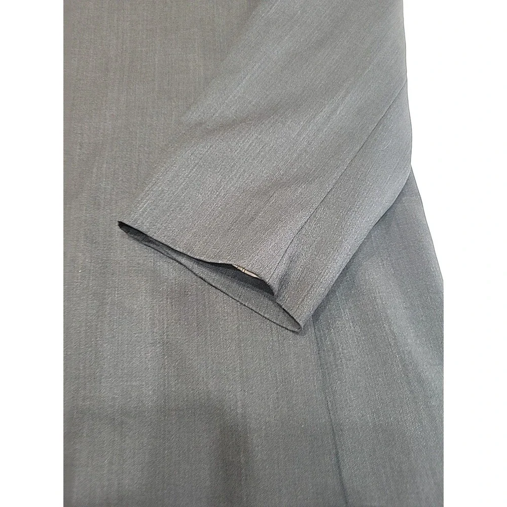 Ermenegildo Zegna Mens Charcoal Gray Jacket Wool and Silk 42R Italian Saks Fifth